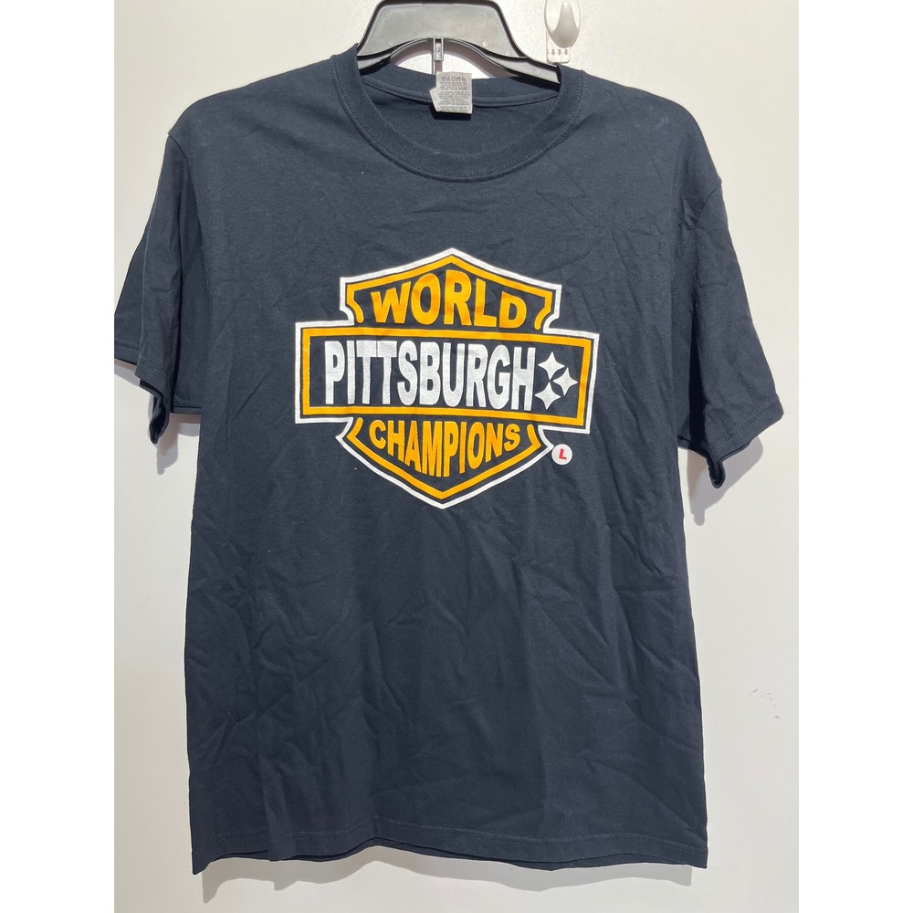 Jerzees Pittsburgh World Champions Heavyweight Cotton Graphic T-Shirt Mens L